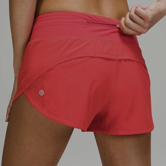 Lululemon Speed Up Shorts 2.5 Red Size 2 - Picture 2 of 8